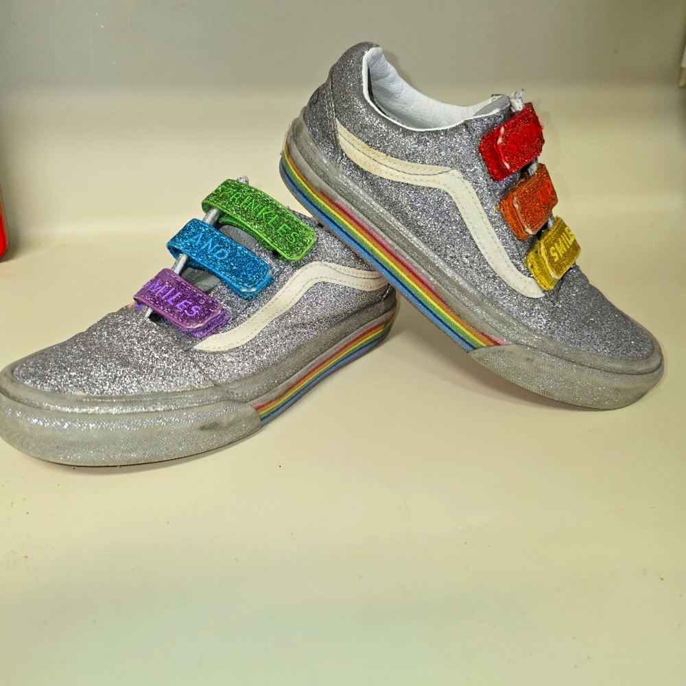 VANS x Flour Shop Old Skool Sneakers Glitter Rainbow